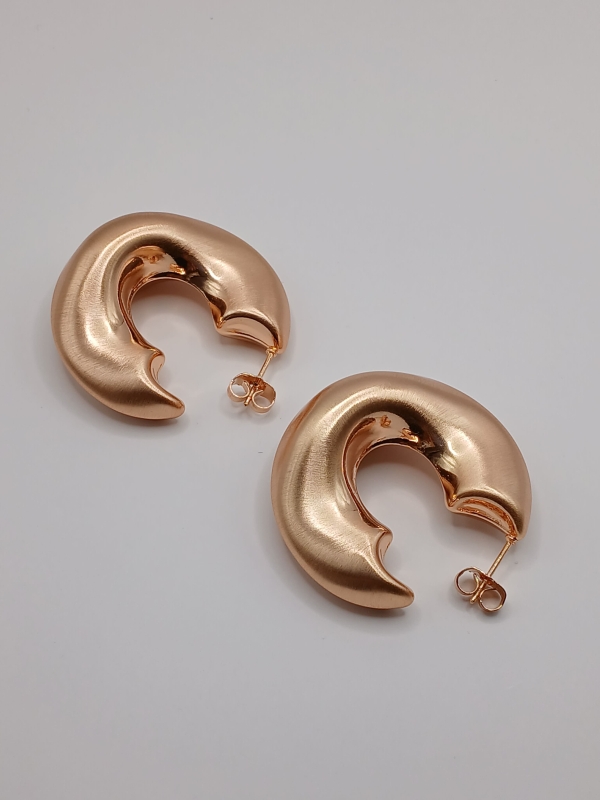 BRINCO ARGOLA DOURADO FOSCO BANHO EM OURO - Image 3