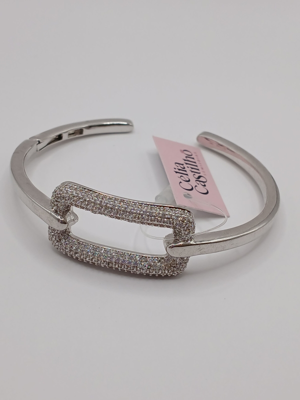 BRACELETE LISO COM DETALHE CRAVEJADO - Image 2