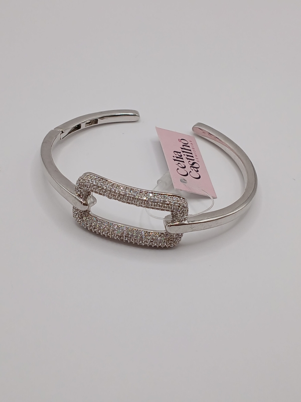 BRACELETE LISO COM DETALHE CRAVEJADO - Image 3