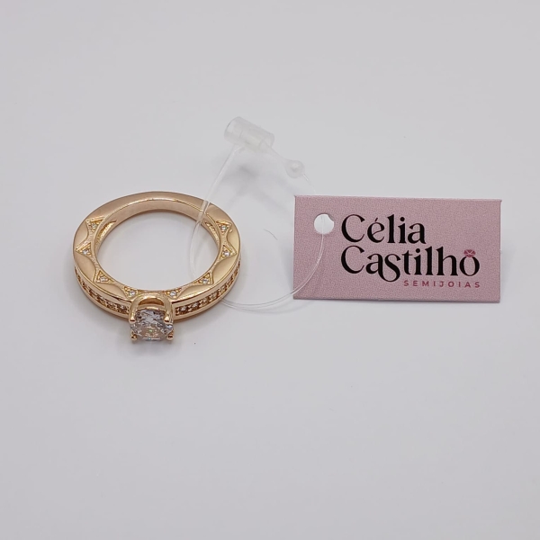 ANEL SOLITÁRIO CRAVEJADO - Image 3