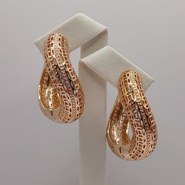 BRINCO DOURADO ARGOLA TRABALHADO - Image 3