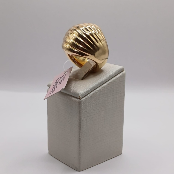 ANEL DOURADO LISO TRABALHADO