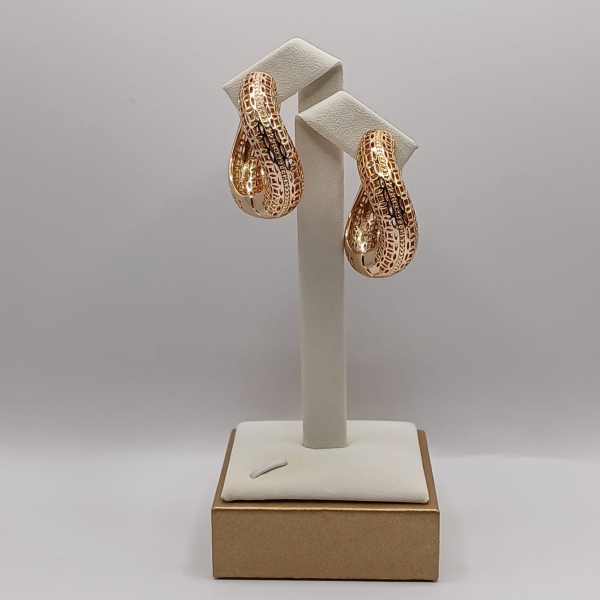 BRINCO DOURADO ARGOLA TRABALHADO - Image 2